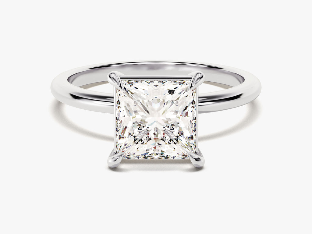 2.0CT Princess Cut Solitaire Lab Grown Diamond Engagement Ring For Her