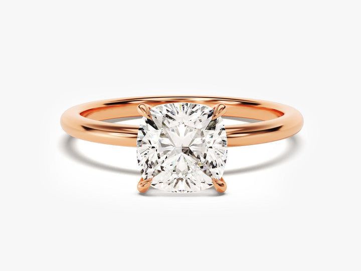 2.0CT Cushion Lab Grown Diamond Solitaire Engagement Ring For Her