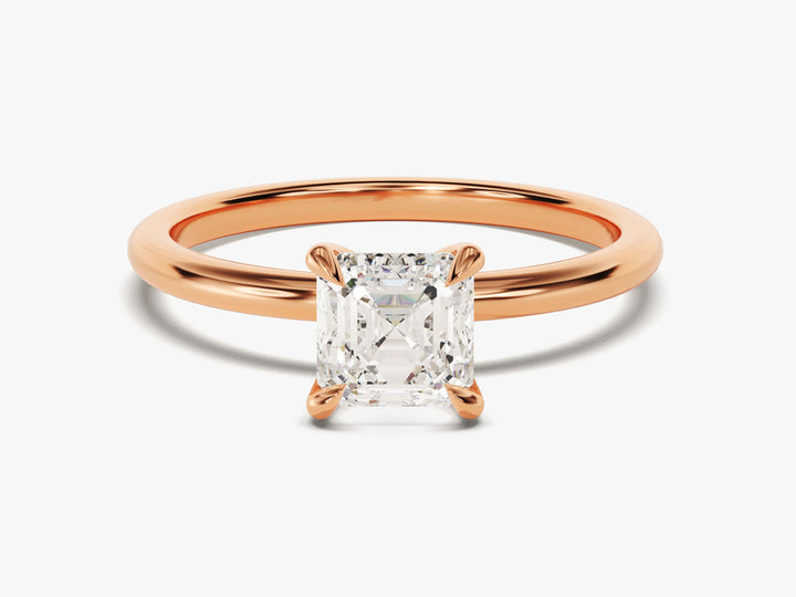 1.0CT Asscher Cut Solitaire Lab Grown Diamond Engagement Ring Anniversary Gift