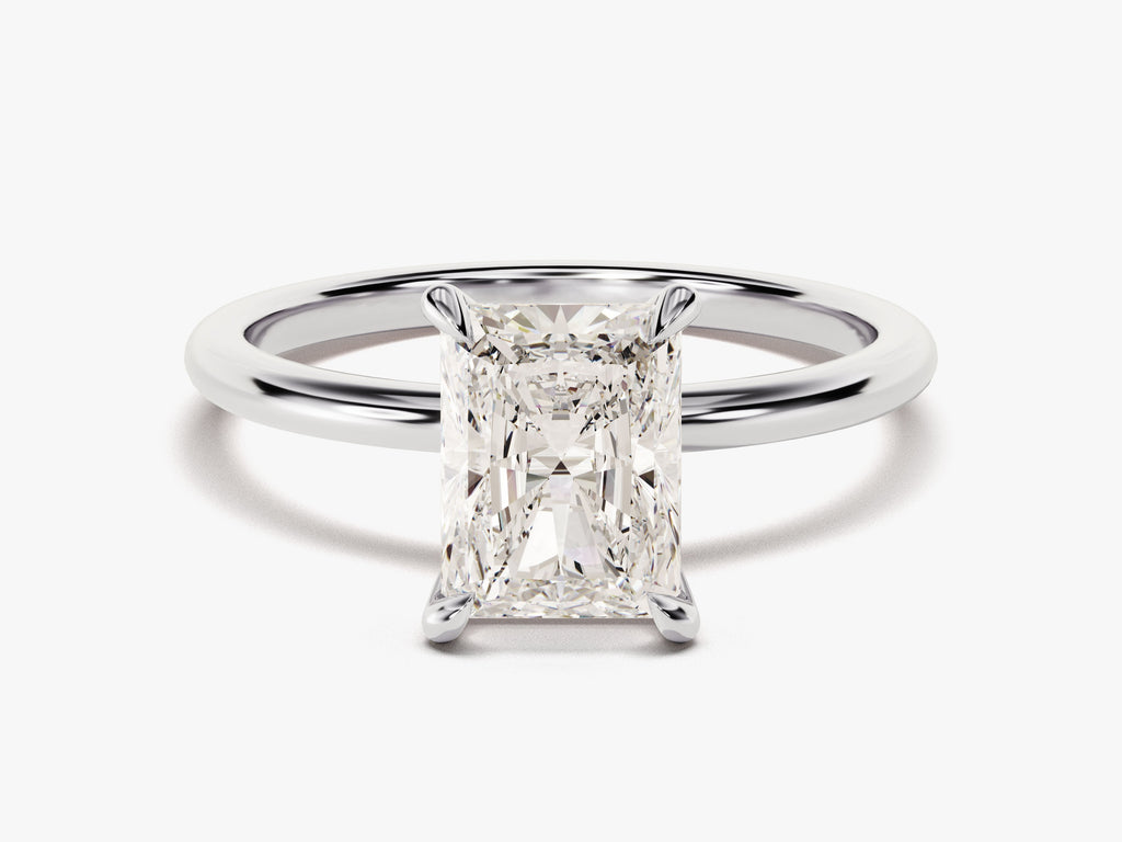 2.0CT Radiant Lab Grown Diamond Solitaire Engagement Ring Minimalist Wedding Ring