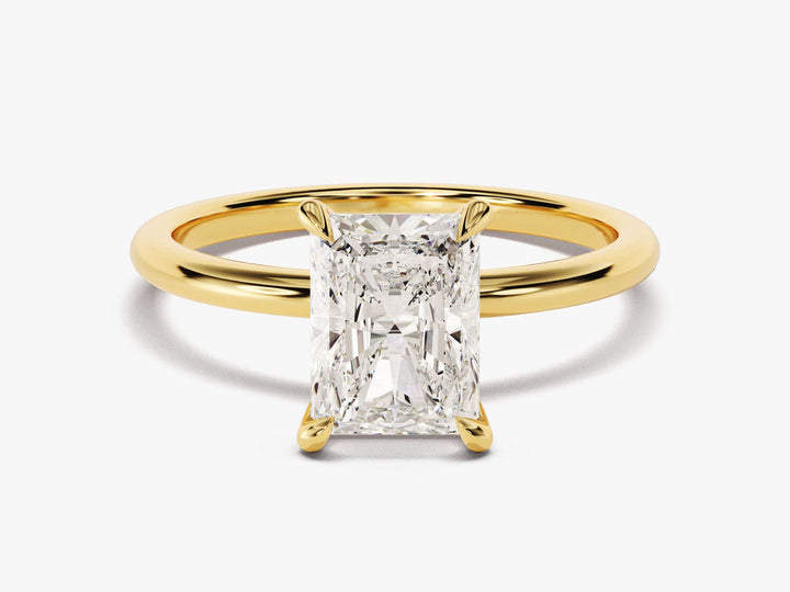 2.0CT Radiant Lab Grown Diamond Solitaire Engagement Ring Minimalist Wedding Ring