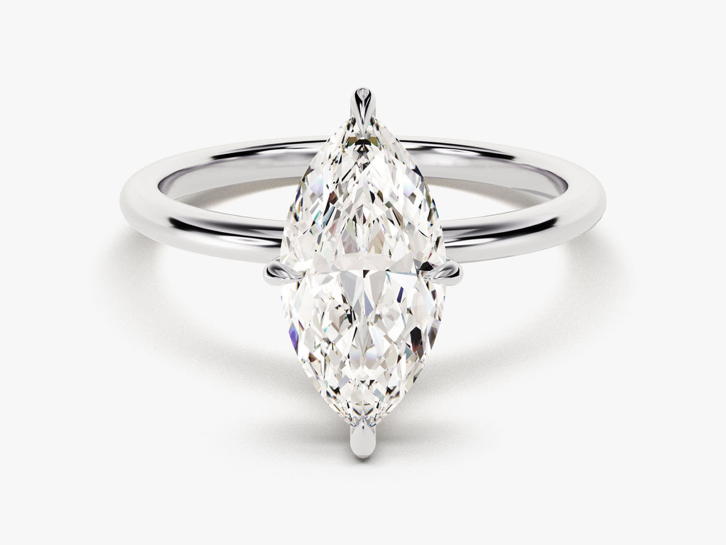 2.0CT Marquise Cut Solitaire Diamond Lab Grown Engagement Ring For Her