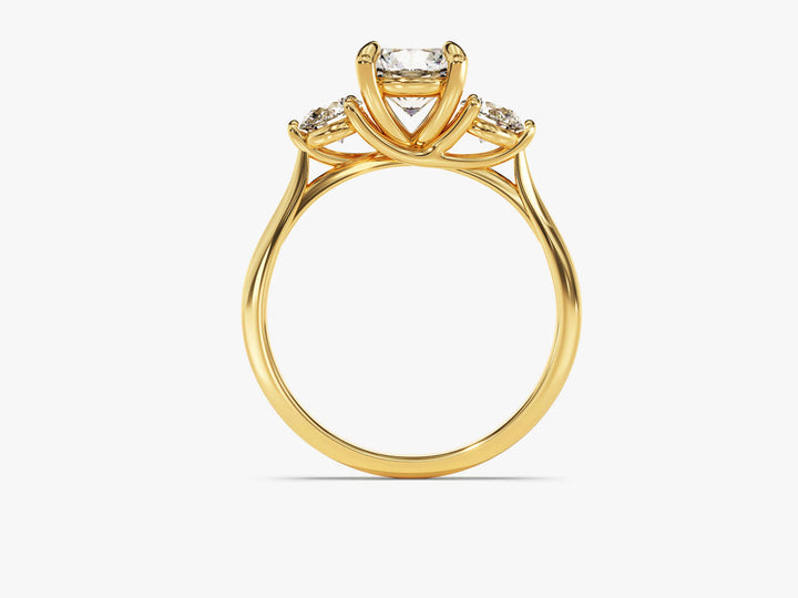1.50CT Round Cut 3 Stone Lab Grown Diamond Engagement Ring For Her
