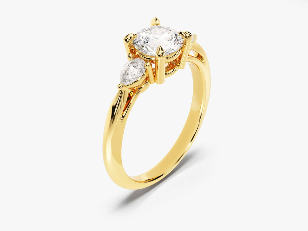 2.0CT Round Cut 3 Stone Lab Grown Diamond Engagement Ring Anniversary Gift