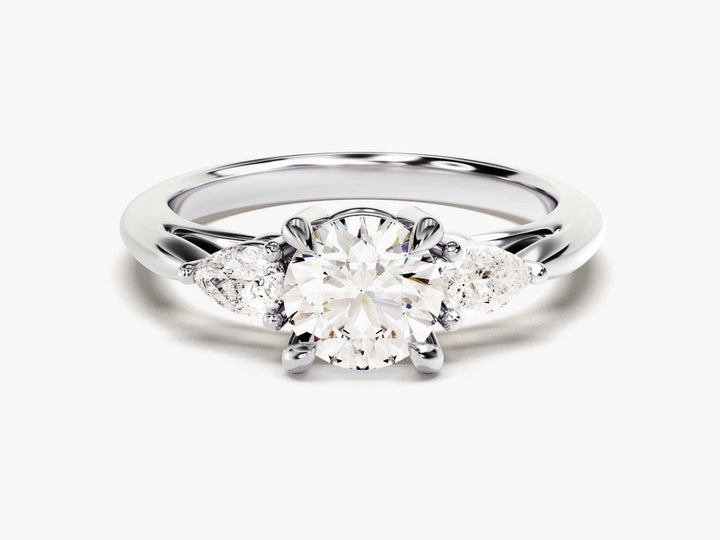 2.0CT Round Cut 3 Stone Lab Grown Diamond Engagement Ring Anniversary Gift