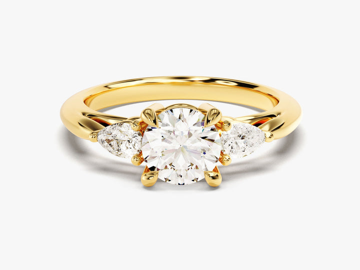 2.0CT Round Cut 3 Stone Lab Grown Diamond Engagement Ring Anniversary Gift