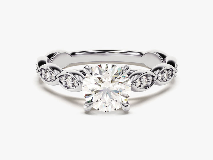 1.0CT Round Cut Vintage Lab Grown Diamond Engagement Ring For Her