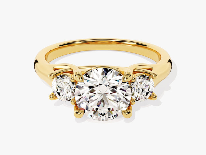 2.50CT Round Lab Grown Diamond 3 Stone Engagement Ring Trilogy Engagement Ring