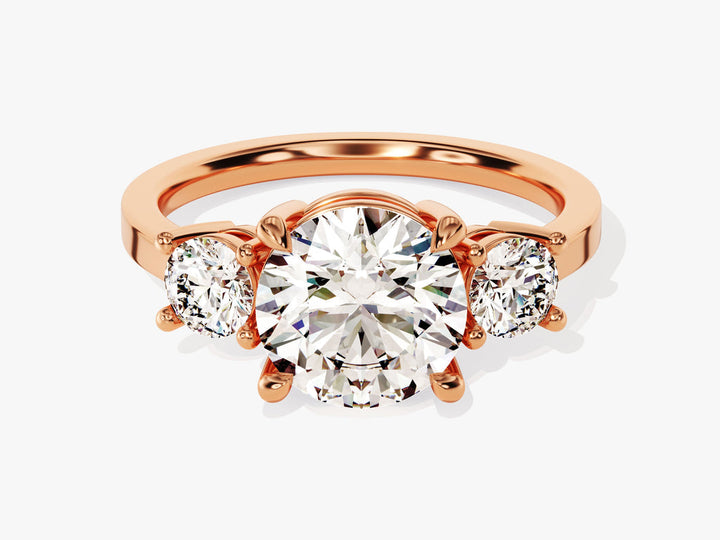 2.50CT Round Lab Grown Diamond 3 Stone Engagement Ring For Her