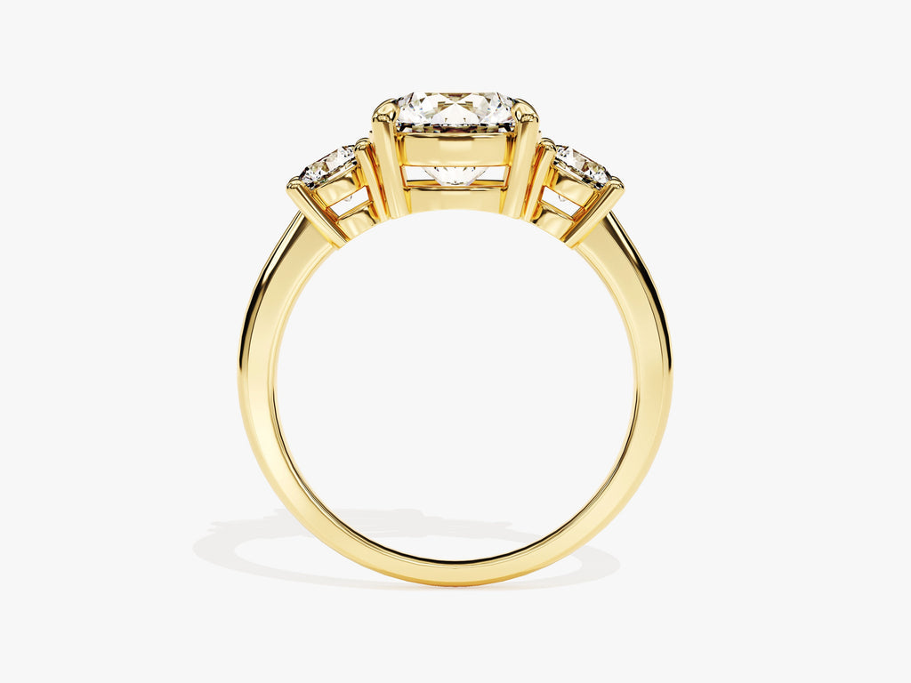 2.50CT Three Stone Round Lab Grown Diamond Engagement Ring Minimalist Engagement Ring