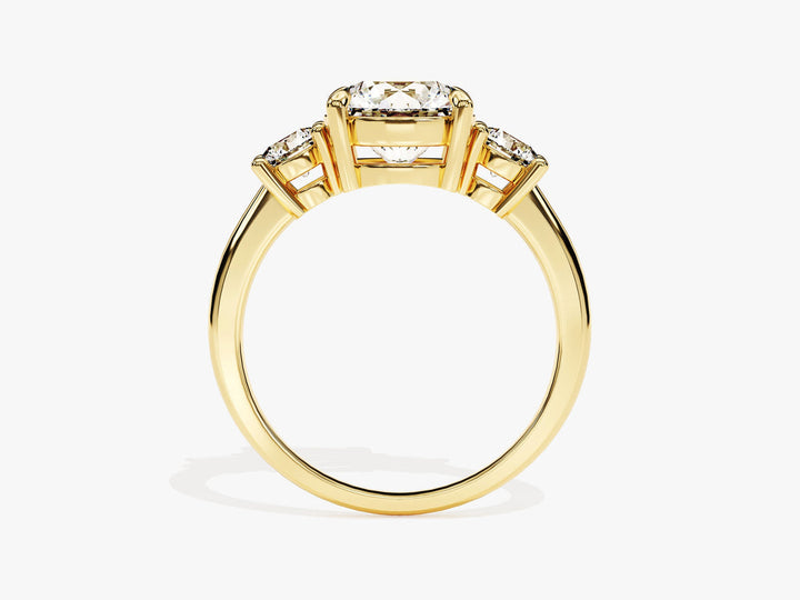 2.50CT Three Stone Round Lab Grown Diamond Engagement Ring Minimalist Engagement Ring