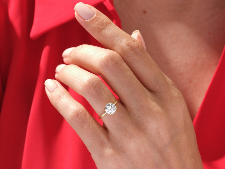 2.0CT Hidden Halo Round Lab Grown Diamond Engagement Ring Anniversary Gift
