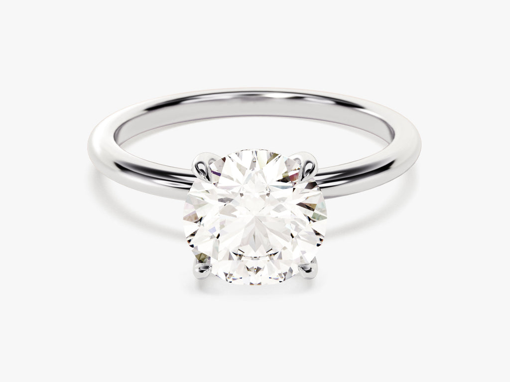 2.0CT Hidden Halo Round Lab Grown Diamond Engagement Ring Anniversary Gift