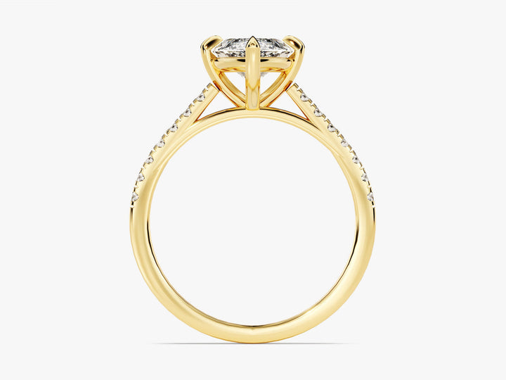 2.0CT Marquise Cut Pave Diamond Lab Grown Engagement Ring For Her