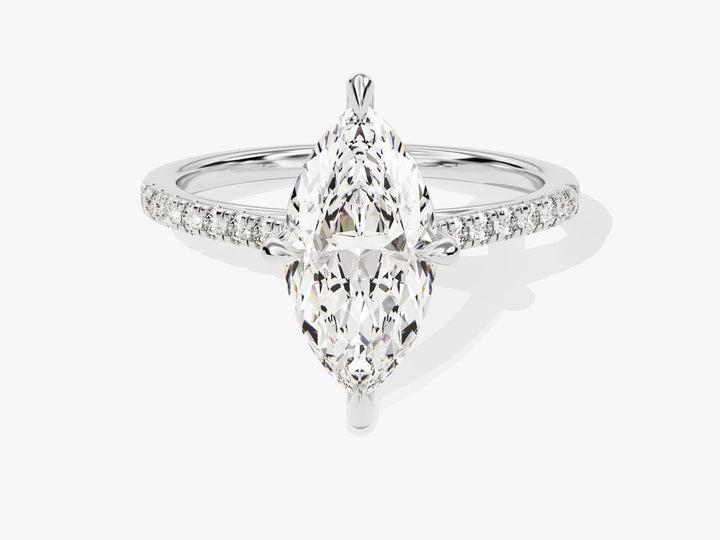 2.0CT Marquise Cut Pave Diamond Lab Grown Engagement Ring For Her