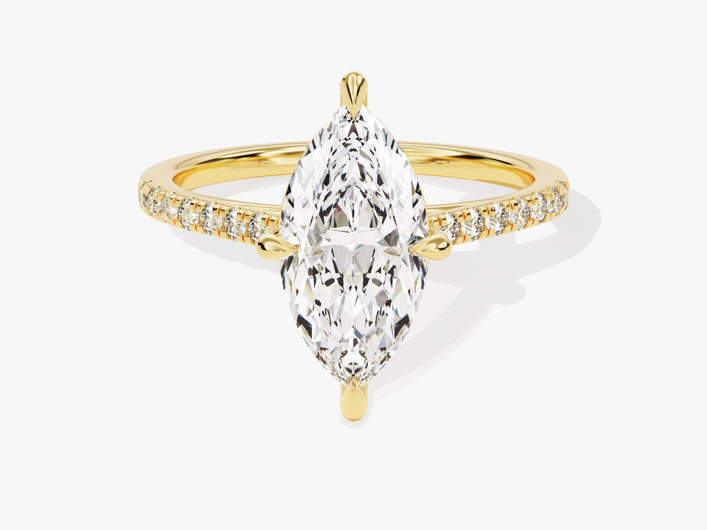 2.0CT Marquise Cut Pave Diamond Lab Grown Engagement Ring For Her