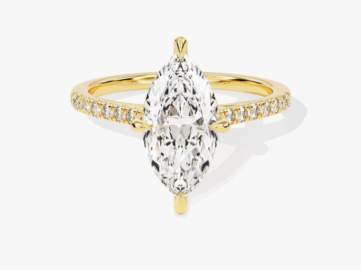 2.0CT Marquise Cut Pave Diamond Lab Grown Engagement Ring For Her