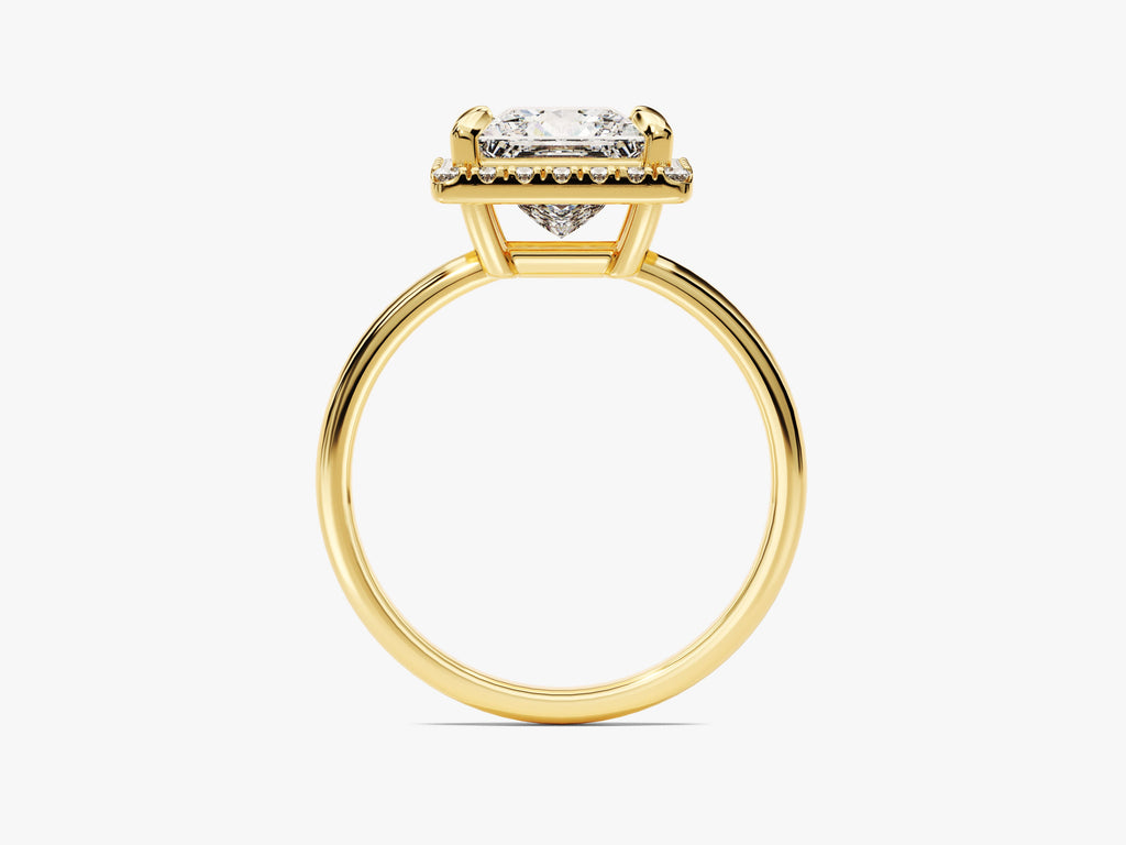 2.0CT Princess Halo Lab Grown Diamond Engagement Ring For Women