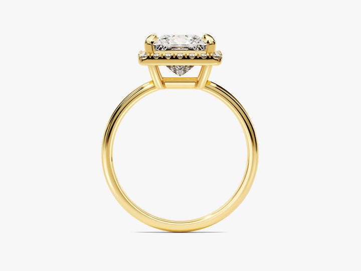 2.0CT Princess Halo Lab Grown Diamond Engagement Ring For Women