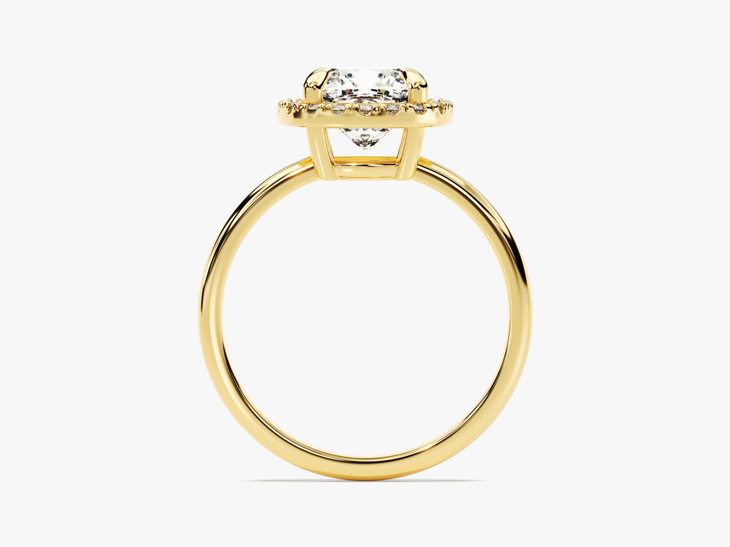 2.0CT Cushion Cut Halo Lab Grown Diamond Engagement Ring For Her
