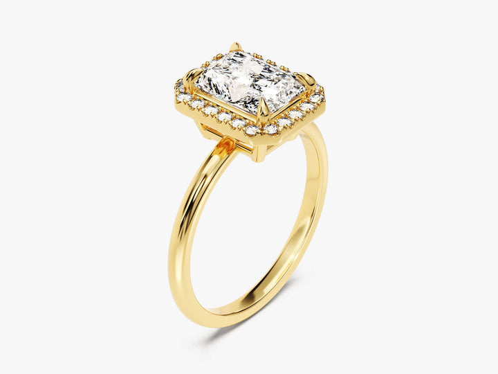 2.0CT Radiant Lab Grown Diamond Halo Engagement Ring Anniversary Gift