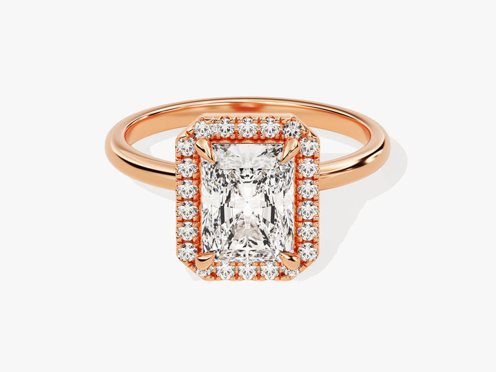 2.0CT Radiant Lab Grown Diamond Halo Engagement Ring Anniversary Gift