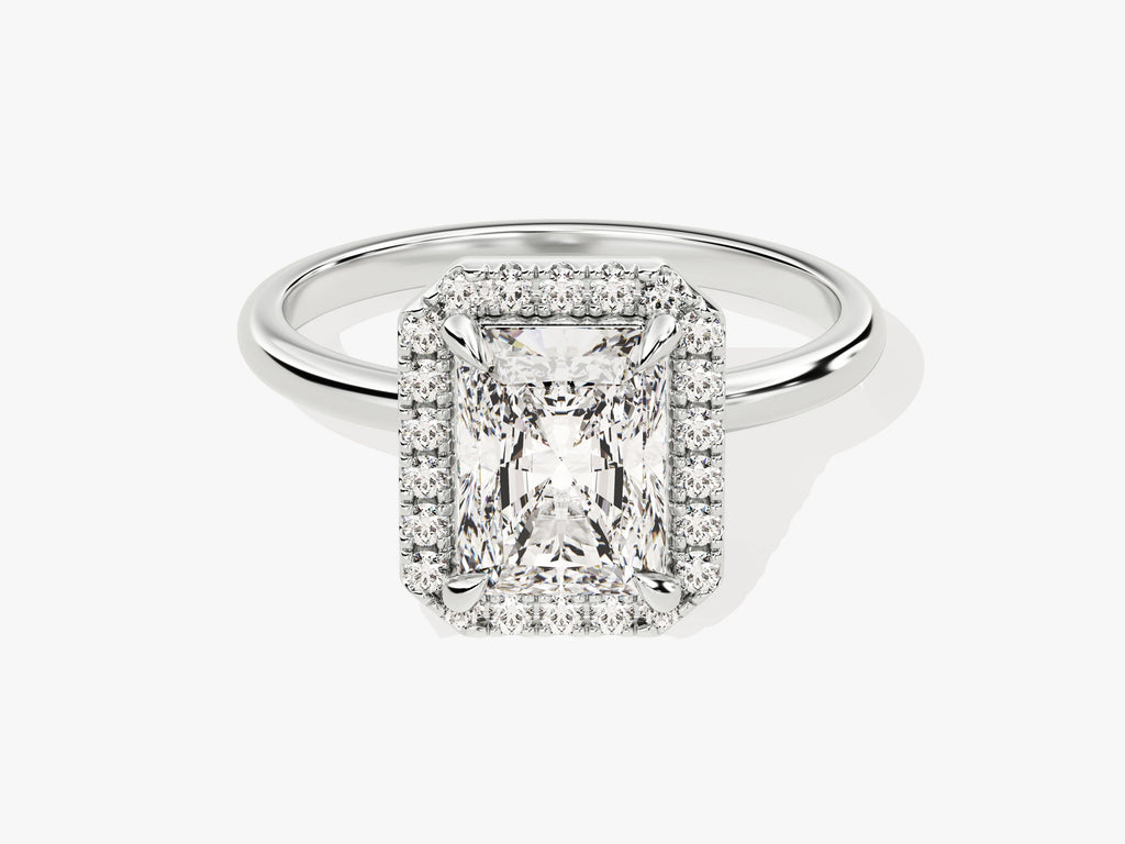 2.0CT Radiant Lab Grown Diamond Halo Engagement Ring Anniversary Gift
