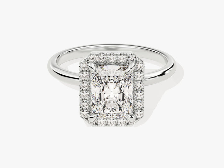 2.0CT Radiant Lab Grown Diamond Halo Engagement Ring Anniversary Gift