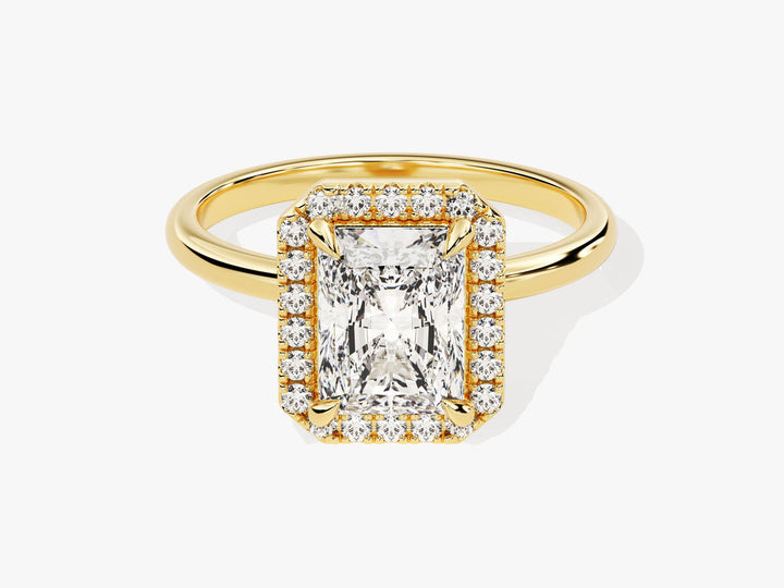 2.0CT Radiant Lab Grown Diamond Halo Engagement Ring Anniversary Gift