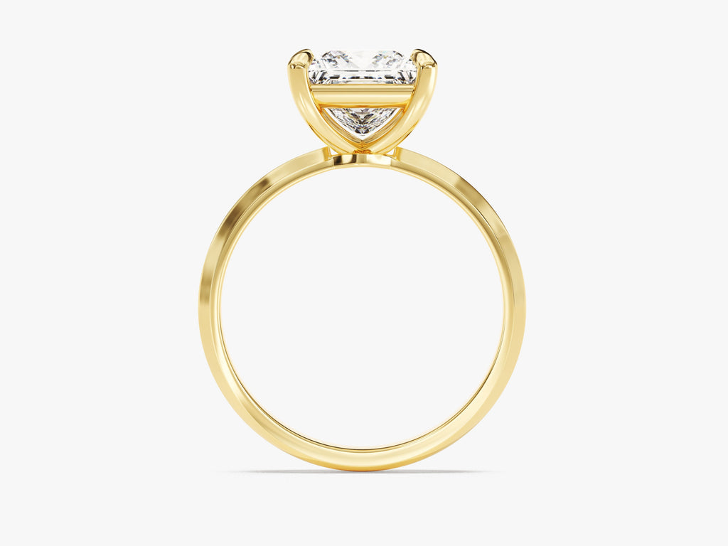 2.0CT Princess Diamond Lab Grown Knife Edge Engagement Ring For Her