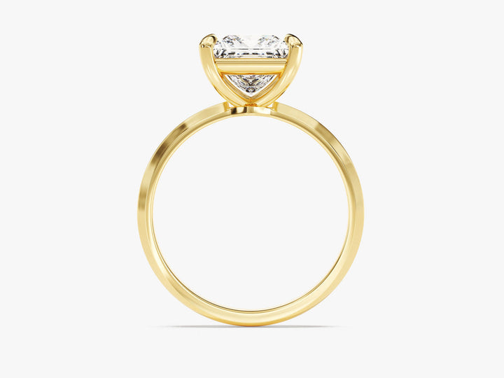2.0CT Princess Diamond Lab Grown Knife Edge Engagement Ring For Her