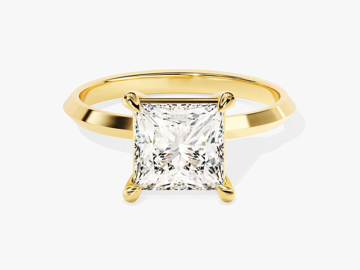 2.0CT Princess Diamond Lab Grown Knife Edge Engagement Ring For Her