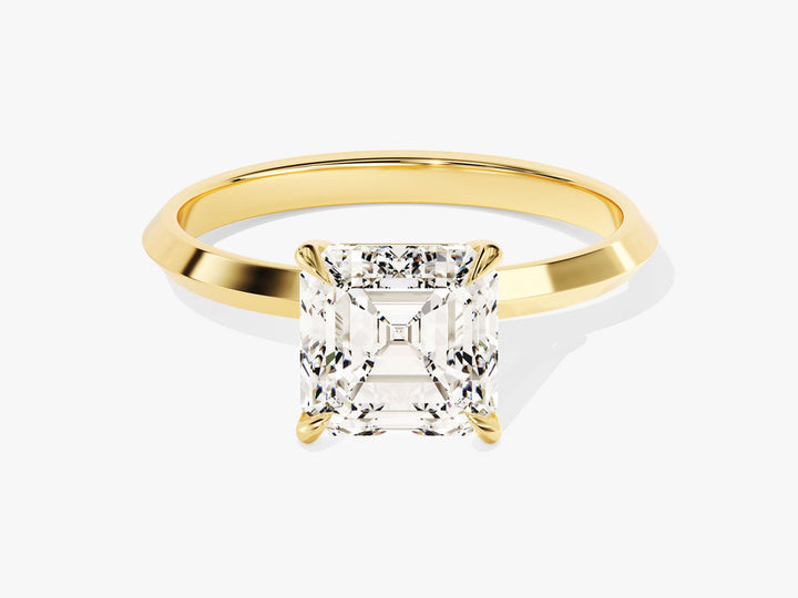 2.0CT Knife Edge Asscher Lab Grown Diamond Engagement Ring Anniversary Gift