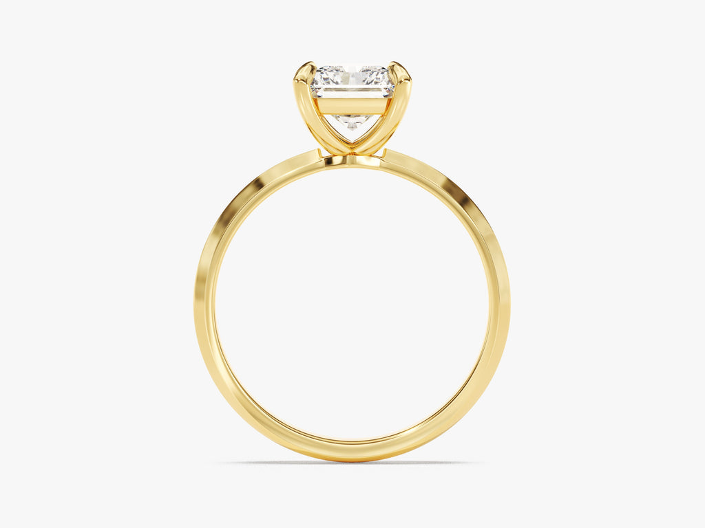 2.0CT Radiant Diamond Lab Grown Knife Edge Engagement Ring For Her