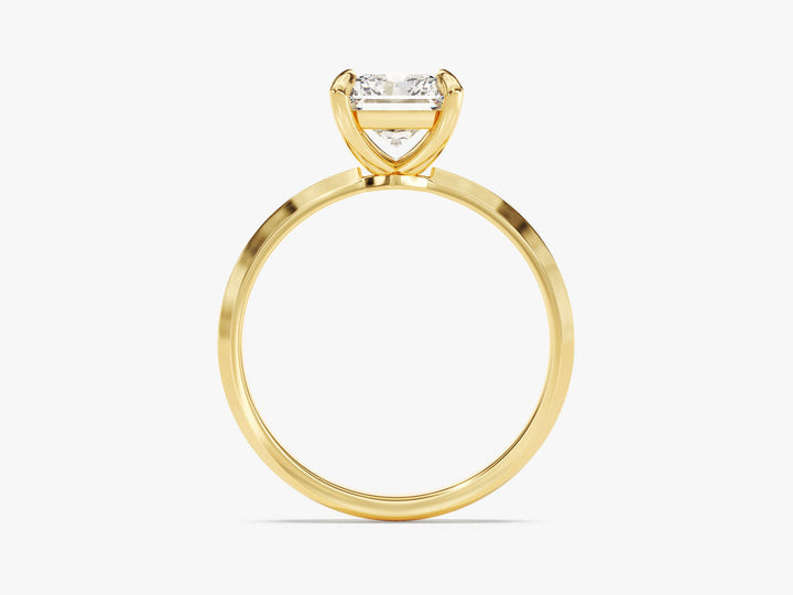 2.0CT Radiant Diamond Lab Grown Knife Edge Engagement Ring For Her