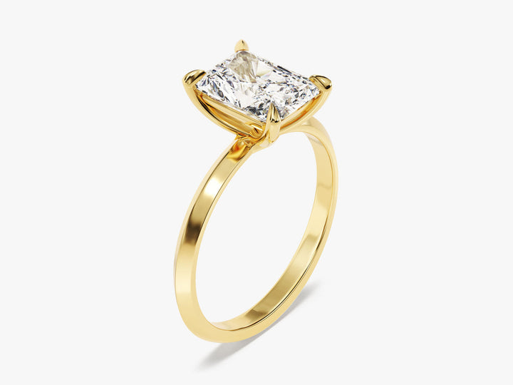 2.0CT Radiant Diamond Lab Grown Knife Edge Engagement Ring For Her
