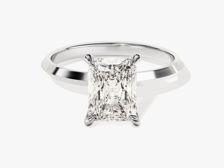 2.0CT Radiant Diamond Lab Grown Knife Edge Engagement Ring For Her