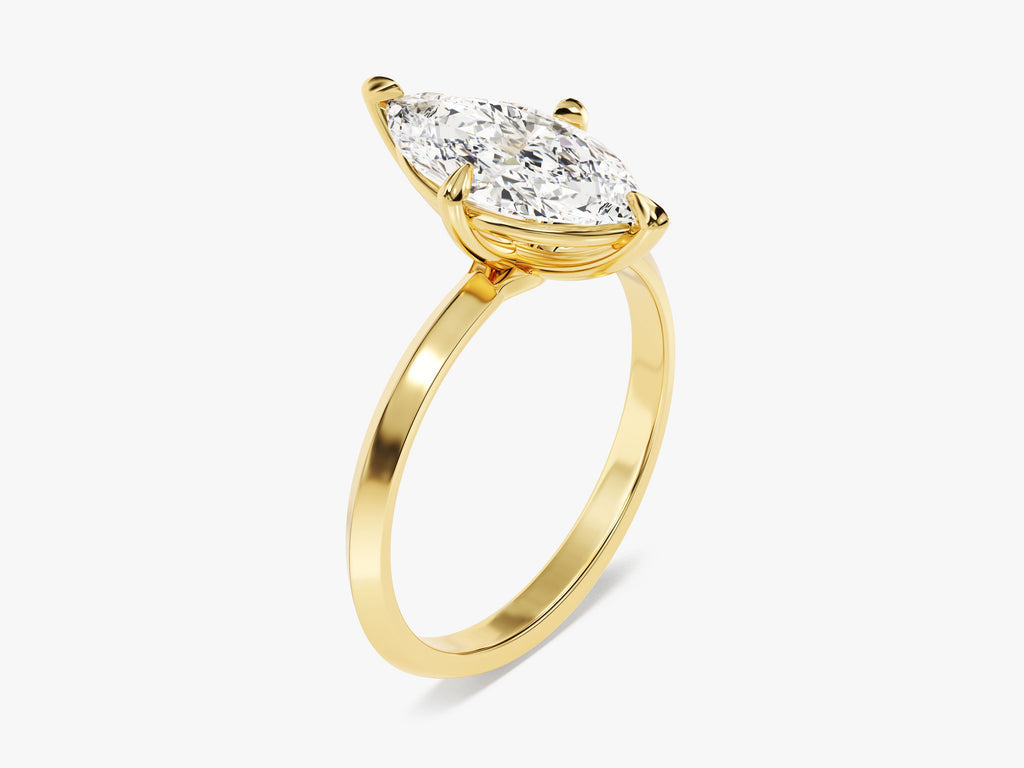 2.0CT Marquise Knife Edge Lab Grown Diamond Engagement Ring For Women