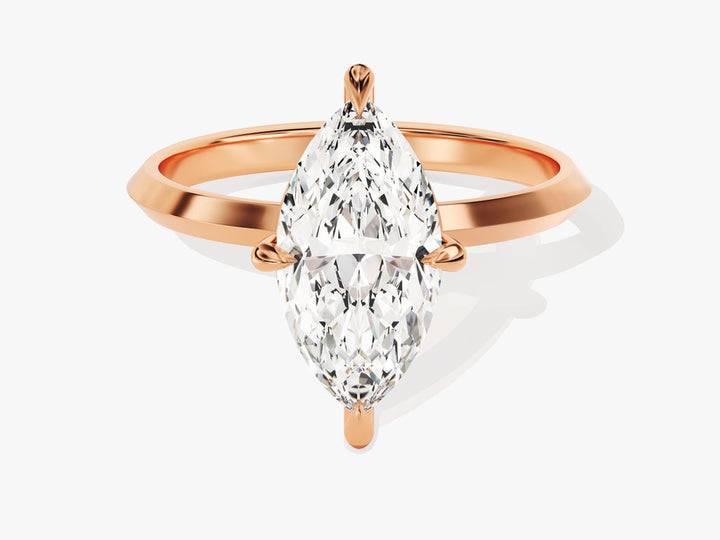 2.0CT Marquise Knife Edge Lab Grown Diamond Engagement Ring For Women
