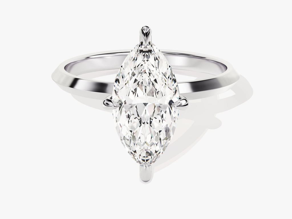 2.0CT Marquise Knife Edge Lab Grown Diamond Engagement Ring For Women