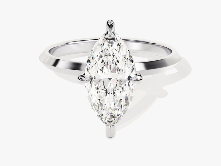 2.0CT Marquise Knife Edge Lab Grown Diamond Engagement Ring For Women