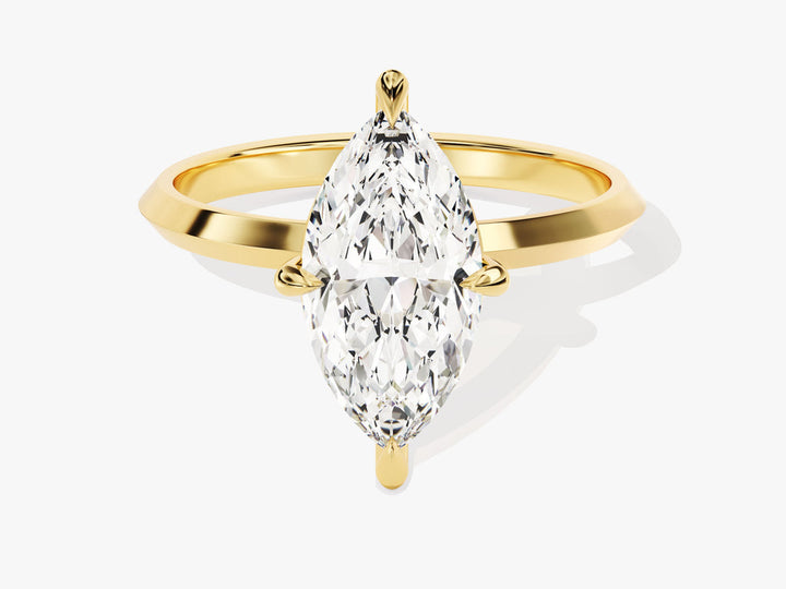 2.0CT Marquise Knife Edge Lab Grown Diamond Engagement Ring For Women