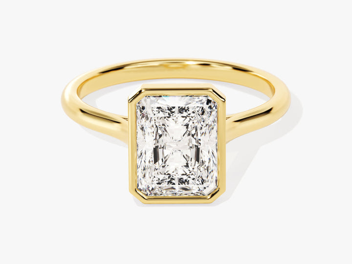 2.0CT Radiant Cut Bezel Lab Grown Diamond Engagement Ring For Women