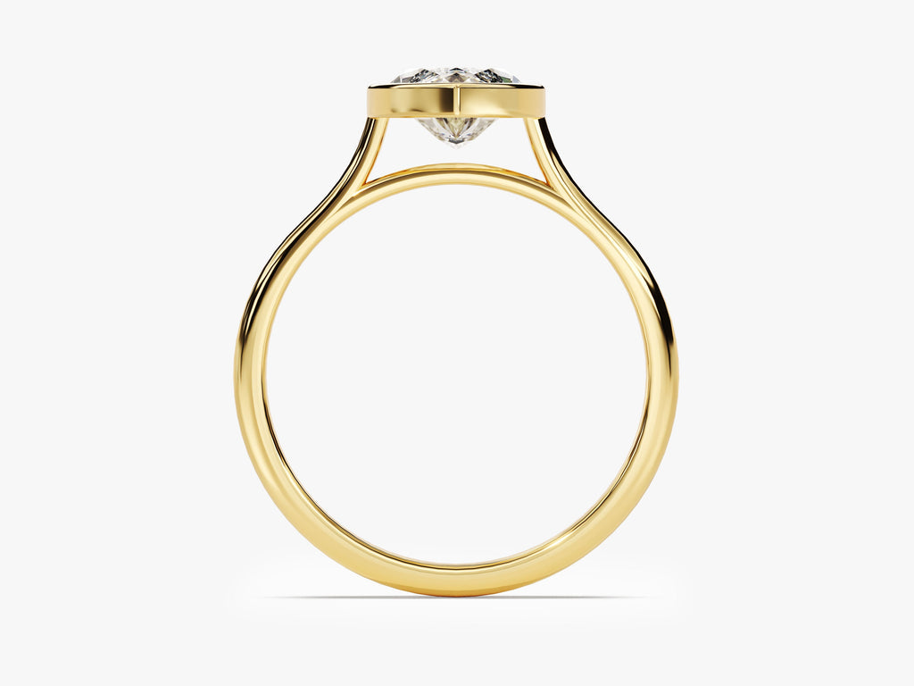 2.0CT Marquise Cut Bezel Lab Grown Diamond Engagement Ring For Women