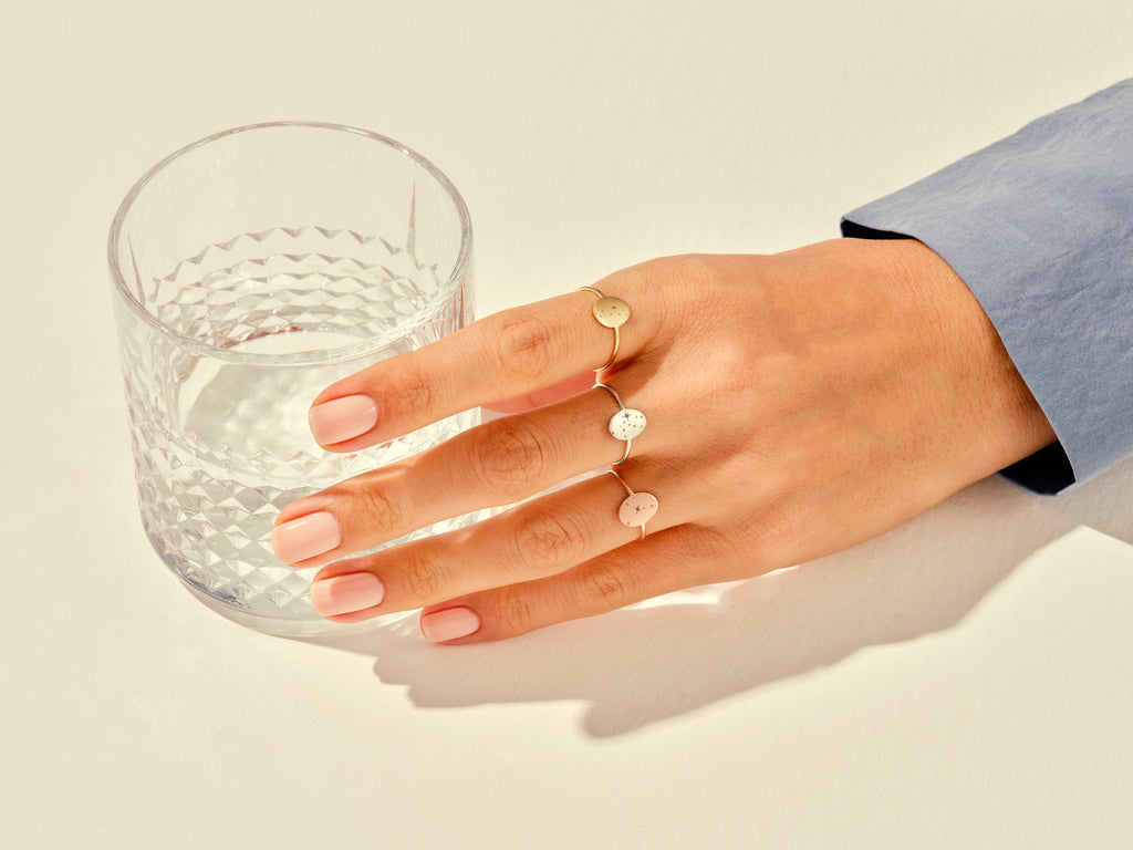 14k Solid Gold Zodiac Signet Ring For Women