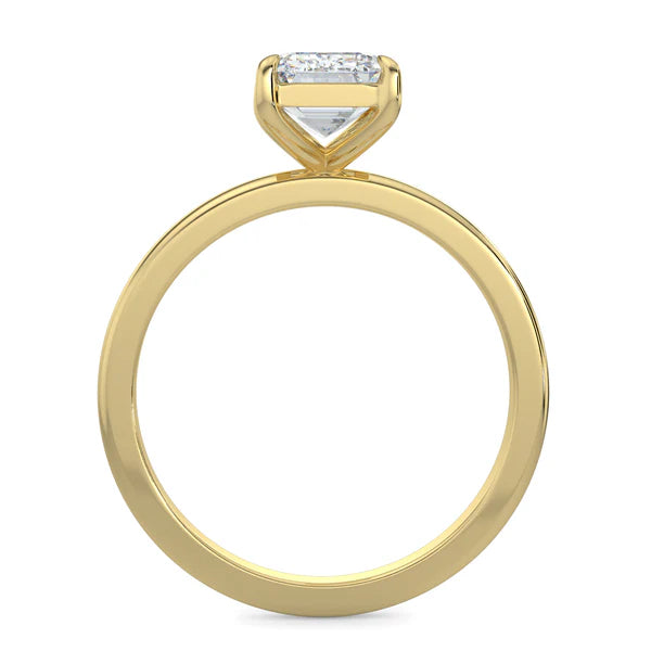 IGI certified emerald diamond solitaire ring USA