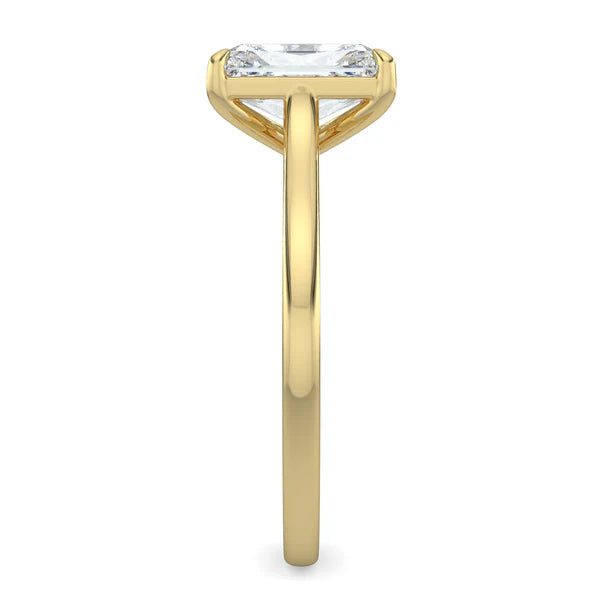 IGI certified radiant cathedral diamond ring USA