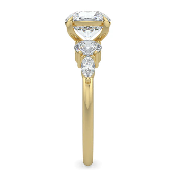 IGI certified round five stone diamond ring USA