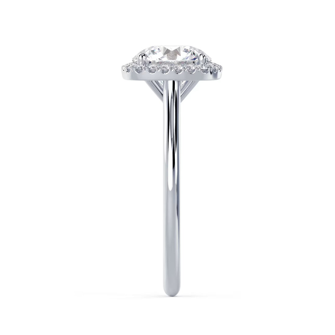 round cut lab diamond halo engagement ring solitaire