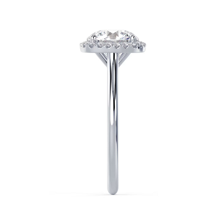 round cut lab diamond halo engagement ring solitaire